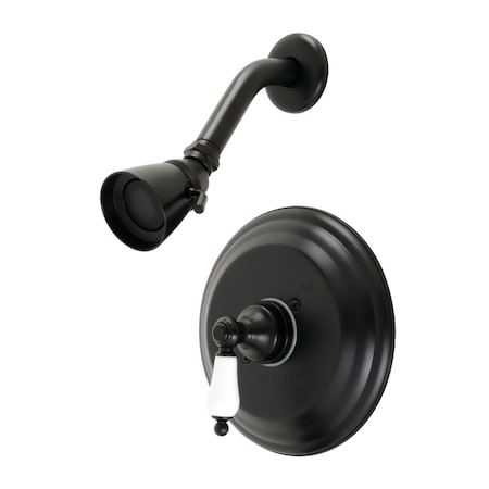 Kingston Brass KB3630PLSO Pressure Balanced Shower Faucet, Matte Black KB3630PLSO